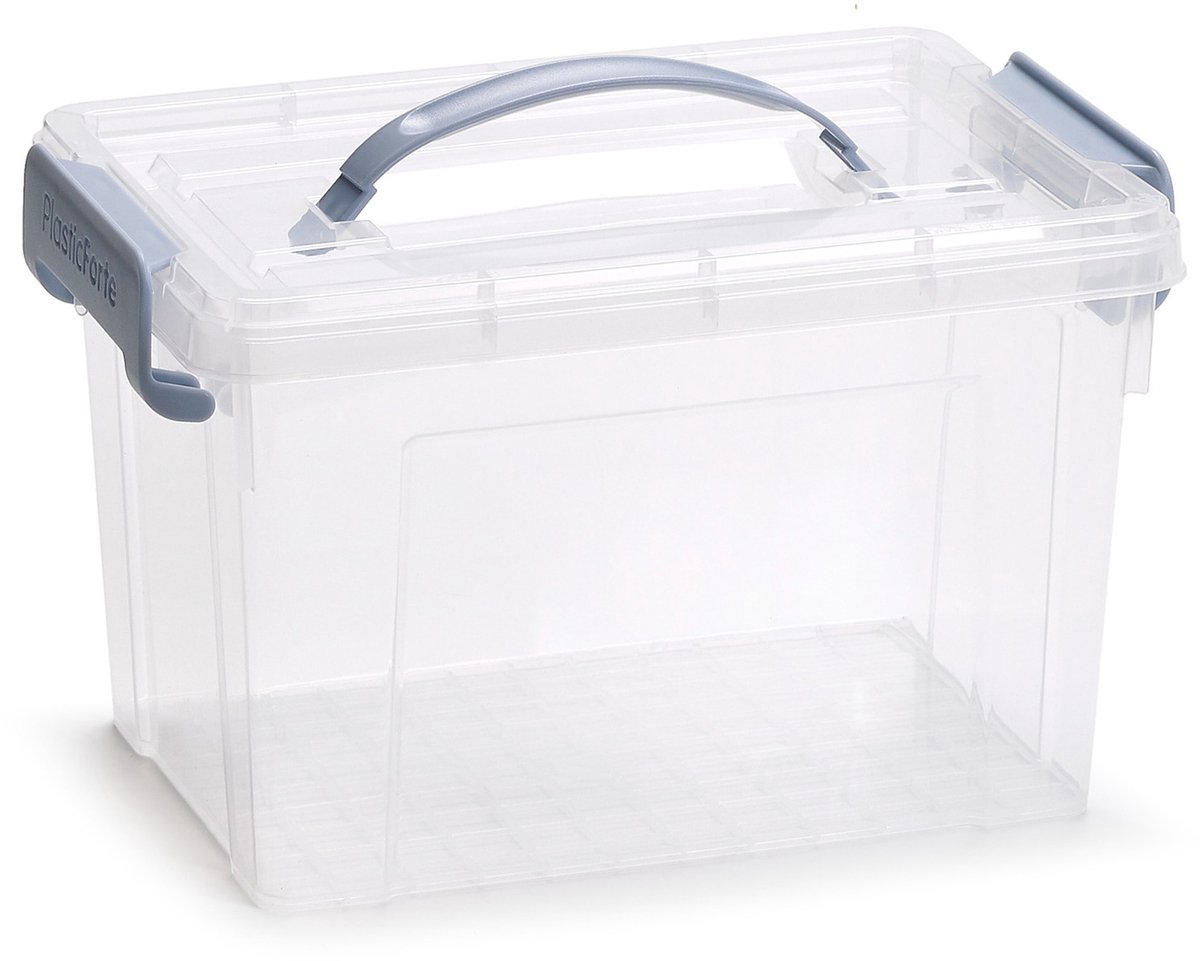 PLASTICFORTE Opslagbox AZUL serie - met deksel - transparant - 5.7 liter - 28 x 20 x 17 cm - kunststof - opbergdoos - opbergen