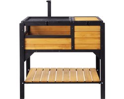 Schildpaddenverblijf 38“X24”X32,5" Houten Schildpaddenhuis, Binnen- en Buitenverblijf Met Lichtstandaard, Reptielenkooi met Poten voor Gekko'S, Hagedissen, Slangen