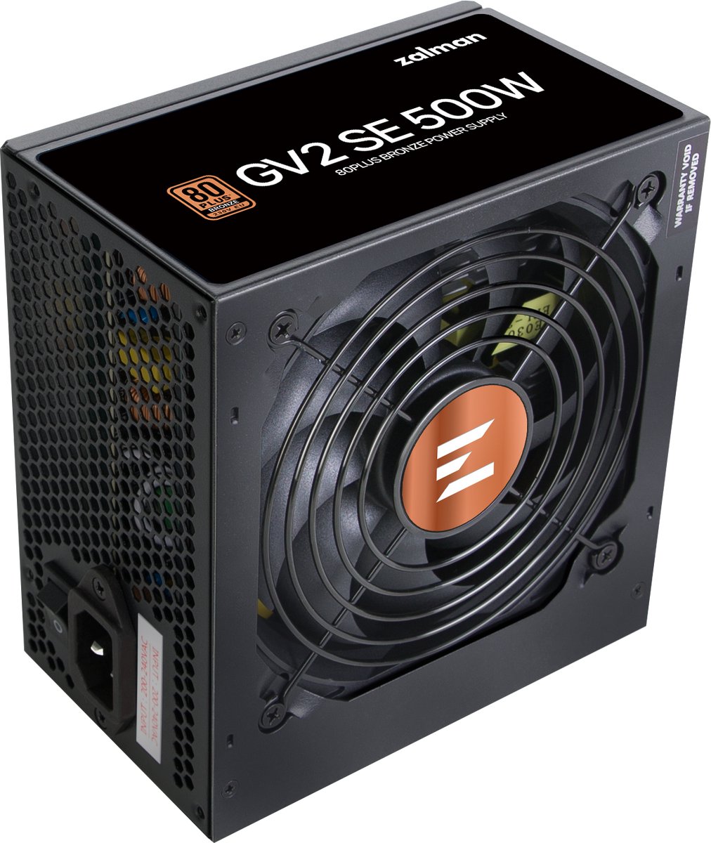 Zalman Zm500-Gv2Se Gv2Se 500W Psu 80 Plus Bronze Atx 12V V2.52, Active Pfc, 88% - afbeelding 2