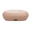Onderkant van beige JBL oplaadcase met USB-C poort en 'SENSE LITE' tekst.