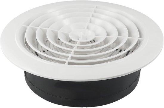 Vent Systems 5 stuks 100 mm Zwart ventilatieafdekking – Ronde ventilatieopeningen – Grillafdekking – Geïntegreerde bescherming tegen insecten – HVAC-ventilatieopeningen voor badkamer, kantoor aan huis