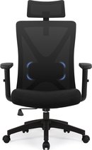Bol.com Hiaonyx bureaustoel-ergonomische bureaustoel-bureaustoelen voor volwassenen-hoogte verstelbare armleuningen-3D lendenste... aanbieding