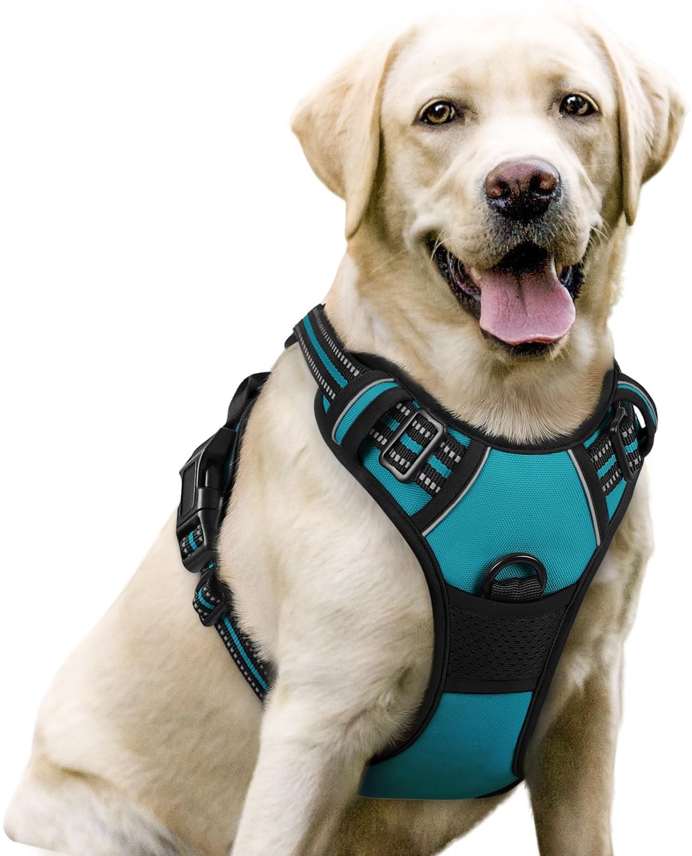 Ibenzoa® Hondentuigje Anti-Trekken, Verstelbaar, Ademend, Reflecterend - Voor Medium Honden
