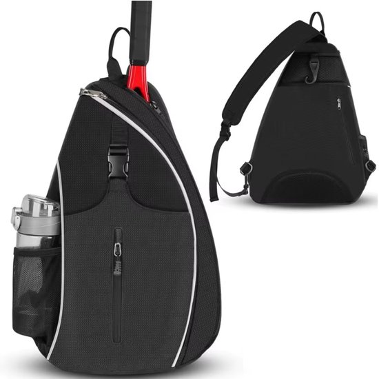 Foto: Tennis en badmintontas waterdichte sport rugzak schoudertas voor tennis badminton pickleball paddle trainingstas voor buitensport crossbody tas voor sportschoenen