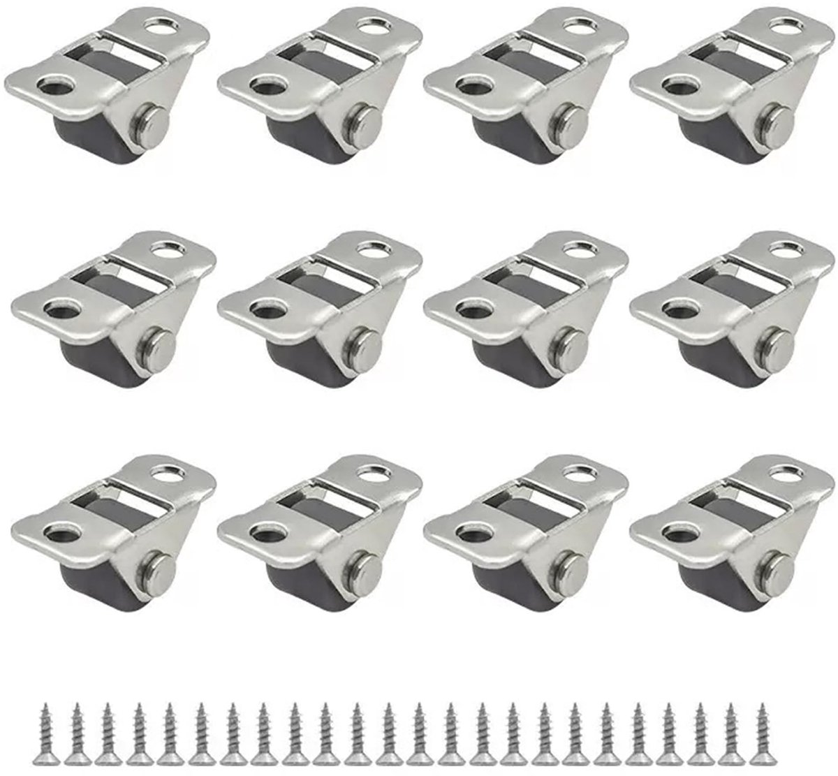 Ibenzoa® 12 kleine meubelwielen, 0,5 inch, met stalen plaat – ideaal voor doe-het-zelfprojecten