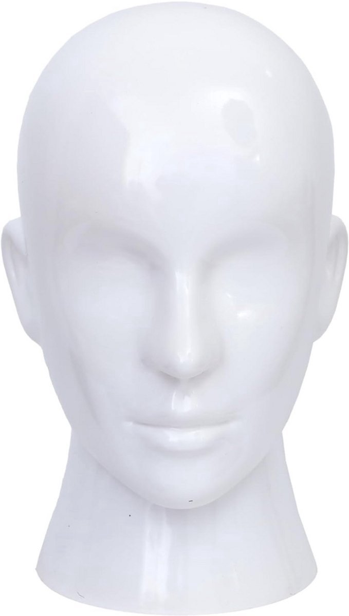 Thuys – Paspop Hoofd – Mannequin – Pashoofd – 28cm x 13cm x 54cm – Wit