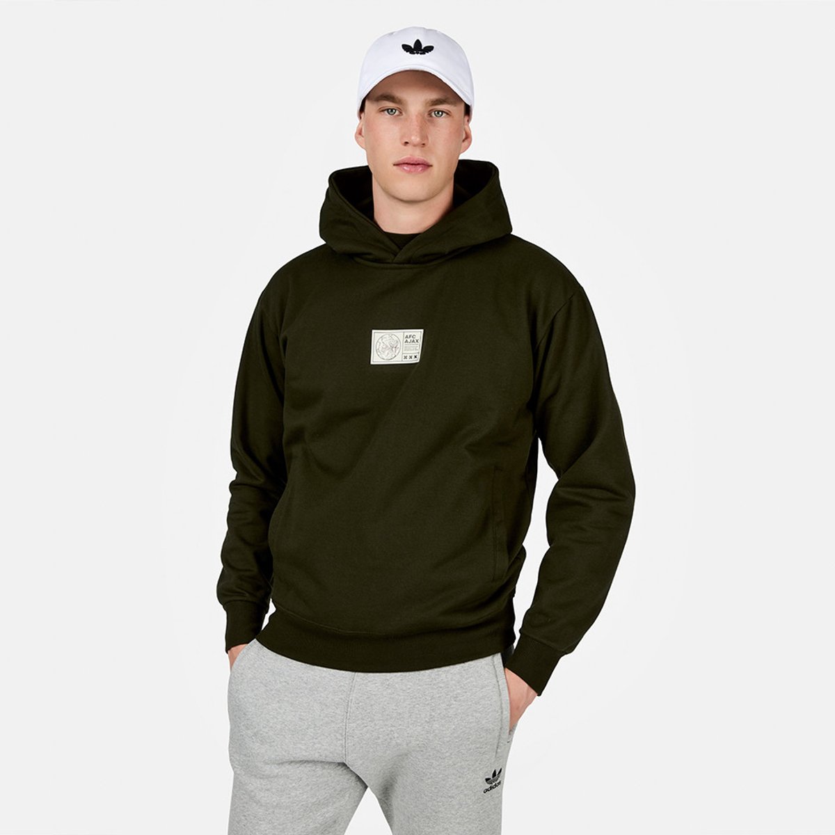 Ajax-hooded sweater groen label senior