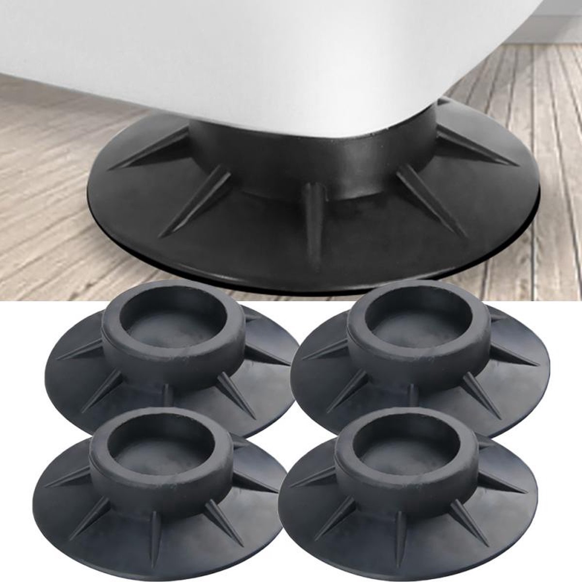 Trillingsdempers Wasmachine - 4 Stuks - Wasmachine dempers - Extra Dik - Universeel voor Wasmachine en Droger - Geluidsdempers - Trillingsdempers - Anti Trillingsmat - Wasmachine Verhoger