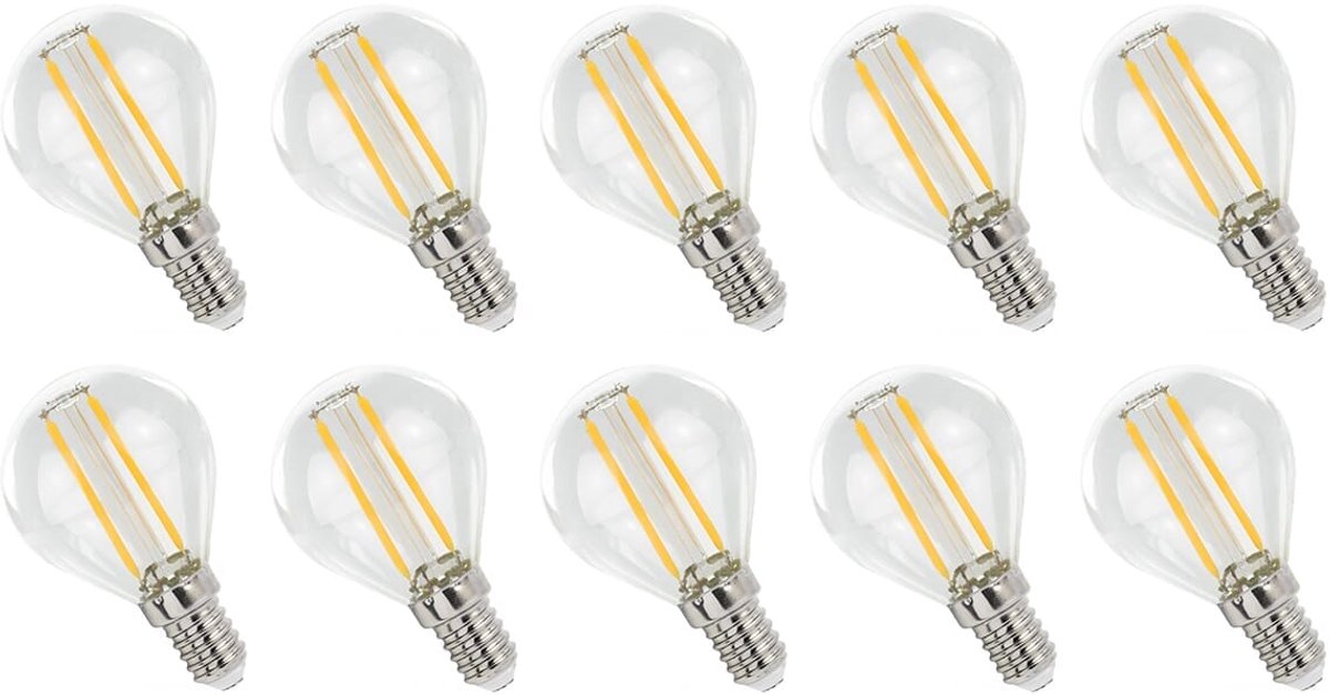 Spectrum LED Lamp E14 1W 230V - 100 Lumen - 2700K Warm wit - Gezellig licht - Energiezuinig - 10 stuks