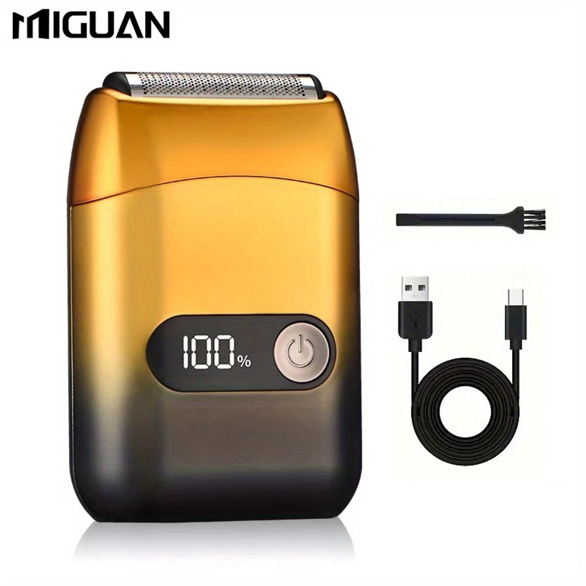 Digitale MIGUAN Scheerapparaat - Mini Oplaadbare Full Body Shaver - Lichtgewicht maar Krachtig + Turbo Modi/Stand - Perfecte Lichaamshaar Verzorging voor Dames en Heren - Digitale Batterij Indicator -