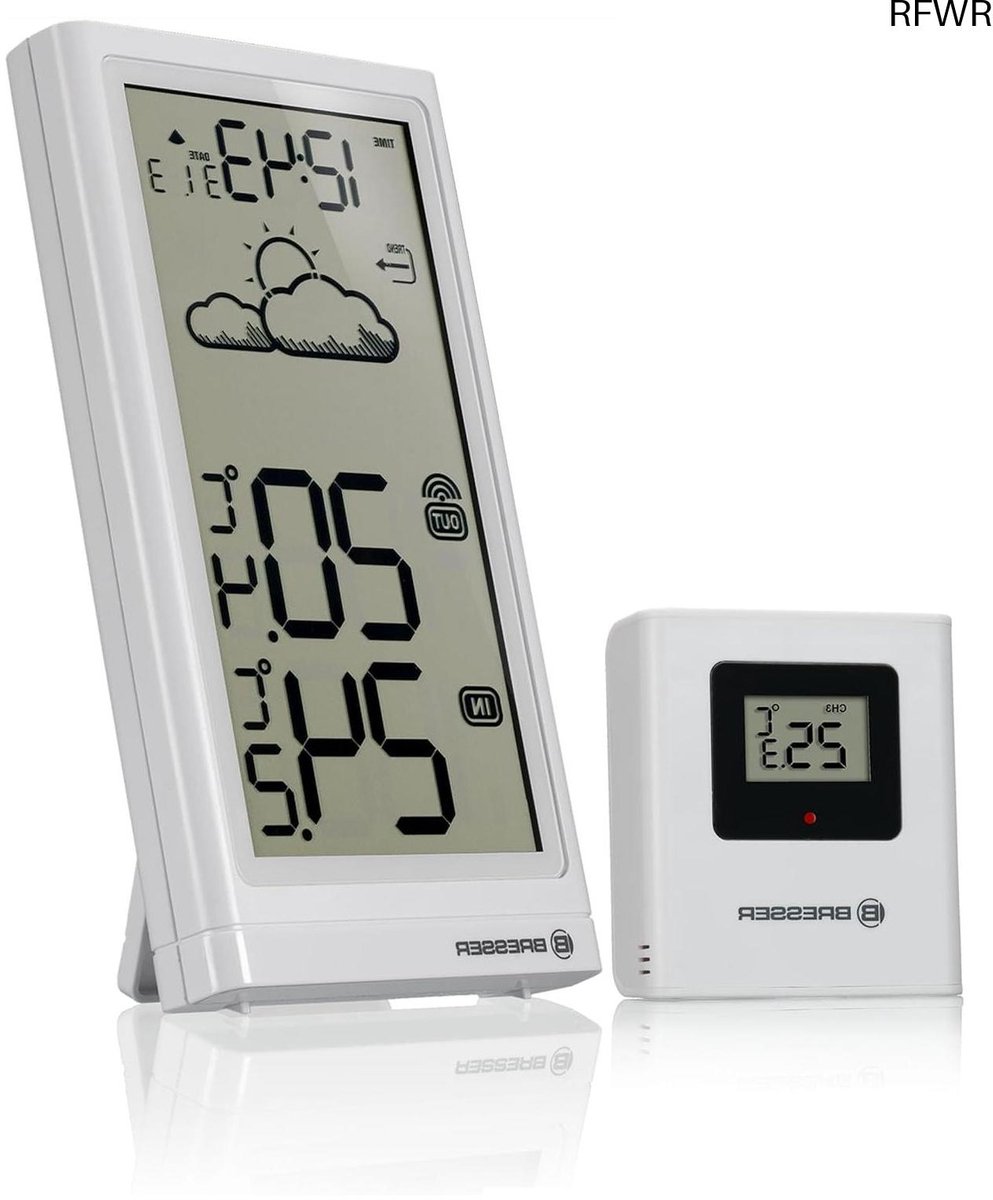RFWR® Draadloos weerstation met buitensensor en temperatuurweergave voor binnen en buiten