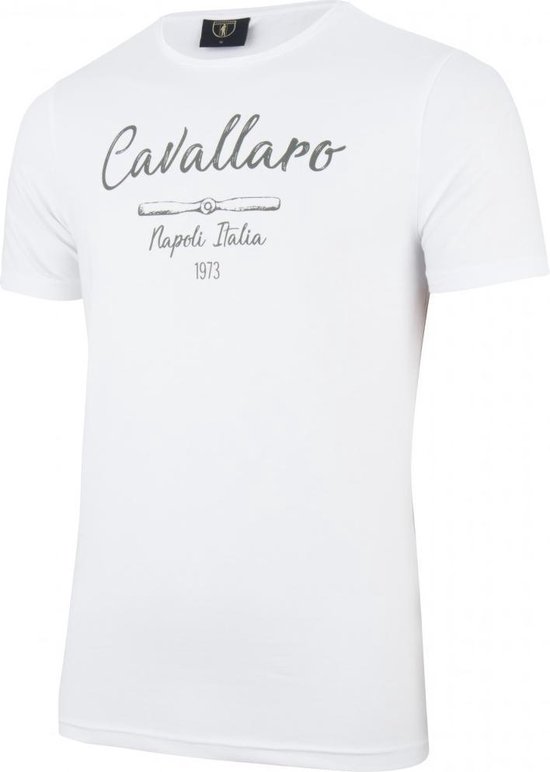 Cavallaro Napoli T-shirt print Wit (1791007 - 10000) - XL | bol