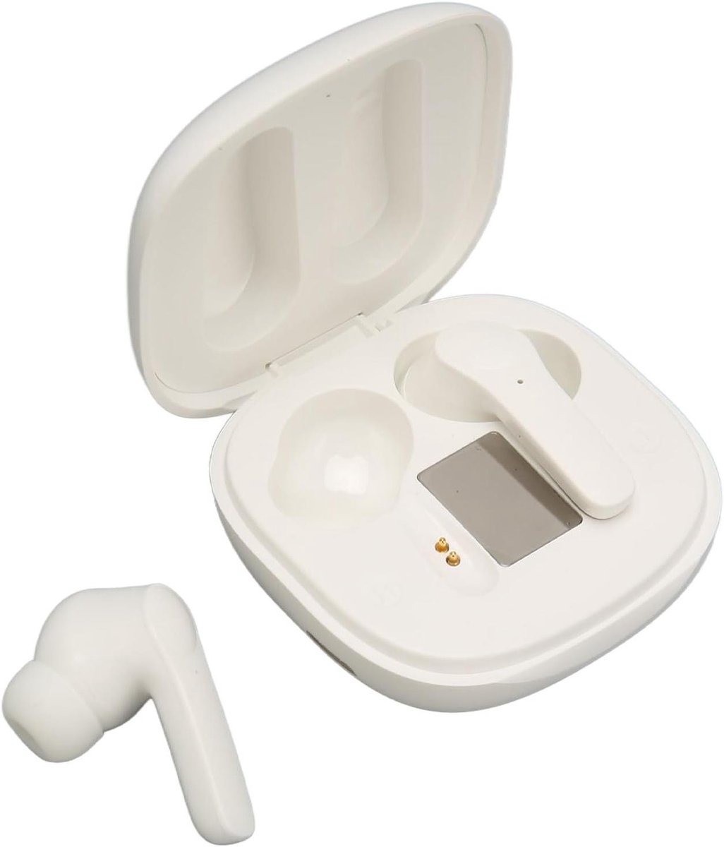 Allecto Plus - Bluetooth Oordopjes Vertaler met Ruisonderdrukking en Realtime Vertaler-app - Draadloos - 74 Talen - Wit - Hoofdtelefoon met APP