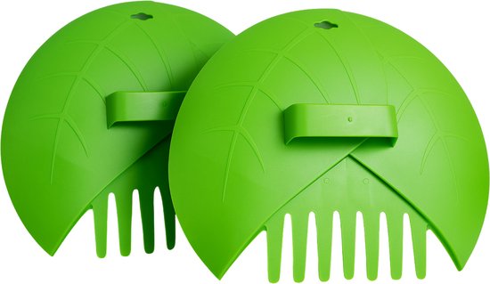 Cheqo® Bladgrijper Set - Bladgrijpers - Hark - Bladhark - Handharken - Bladeren Tuinhark - Lichtgewicht Kunststof - Tuinafval Verzamelen - Groen van Cheqo — afbeelding 5