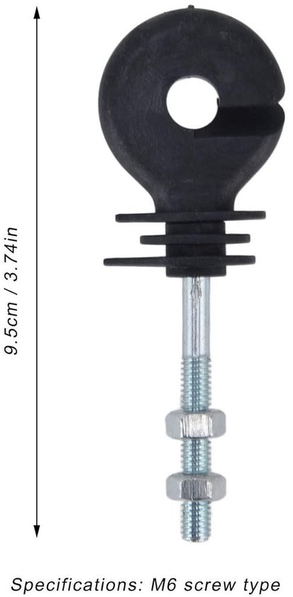 100x Ringisolator Eider 7mm, extra breiter Schlitz für Weidezaunseil