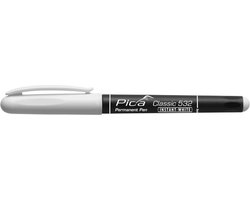 Pica PI53252 Classic Permanent Pen - Rond - Wit - 1-2mm