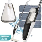 Balai vaporisateur - Balai en microfibre avec fonction vaporisation - Convient à tous les sols - 4 lingettes lavables