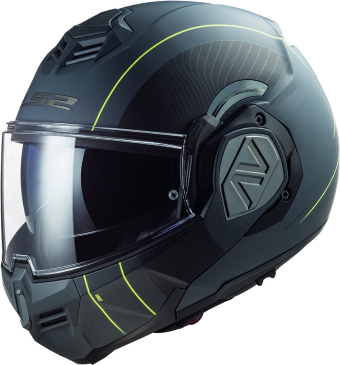 LS2 FF906 Advant Cooper Mat Titanium Zwart Systeemhelm XXL