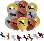 17-delige paarden ballonnen en slinger set - paard - horse - ballon - slinger - decoratie - verjaardag - dier - manege - pony