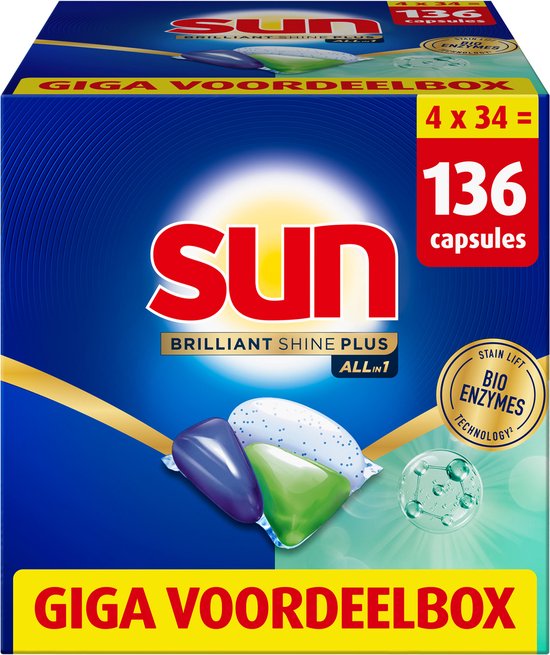 Sun Vaatwascapsules Brilliant Shine Plus - All-in 1