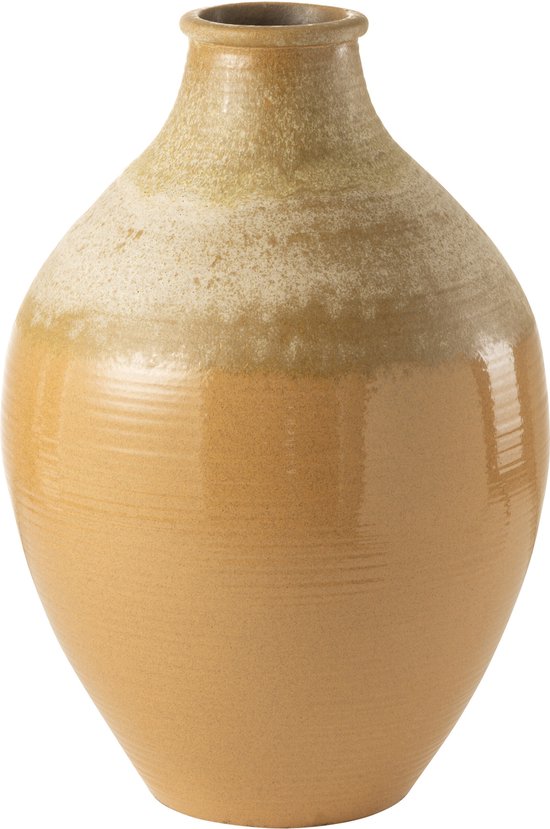 J-Line Vase Moderne Ceramique Brun Clair Medium