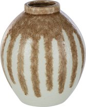 J-Line vaas Verf - keramiek - beige/lichtbruin - small