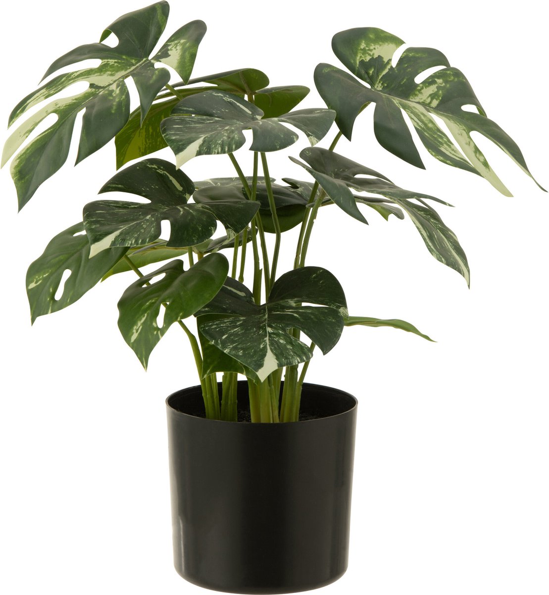 J-Line plant Monstera in pot - kunststof - groen