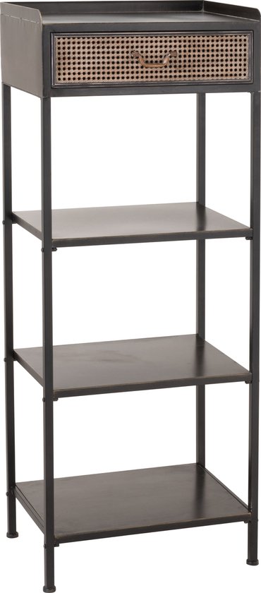 Adventa: Kast van hars van pvc en PP, 2 deuren, 1 plank, eenvoudig te monteren, modulair systeem, robuust, geschikt voor binnen en buiten, 68 x 40 x 85 cm, grijs en zwart