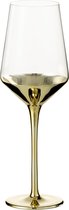 J-Line wijnglas - glas - goud - 4 stuks - woonaccessoires