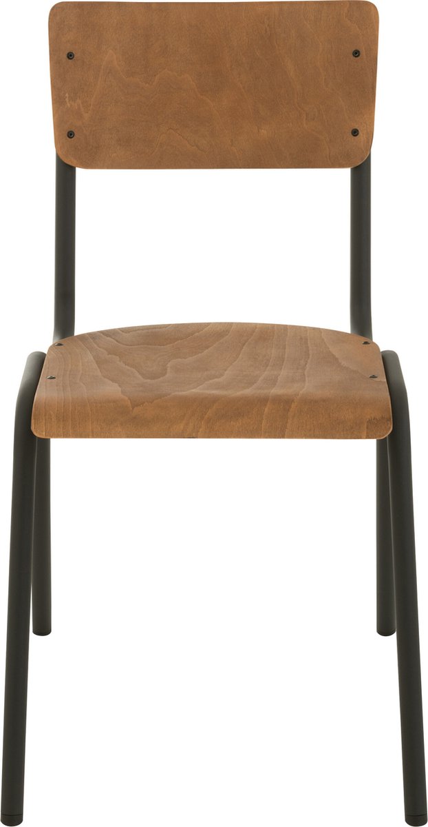J-Line stoel - hout/metaal - bruin