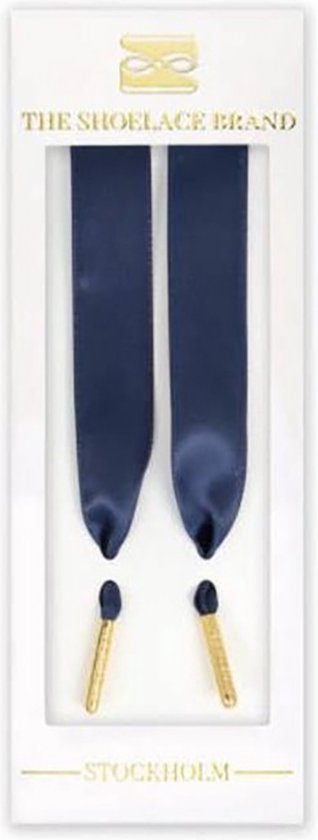 Veters plat - zijde marine blauw - 120cm veters voor wandelschoenen, werkschoenen en meer