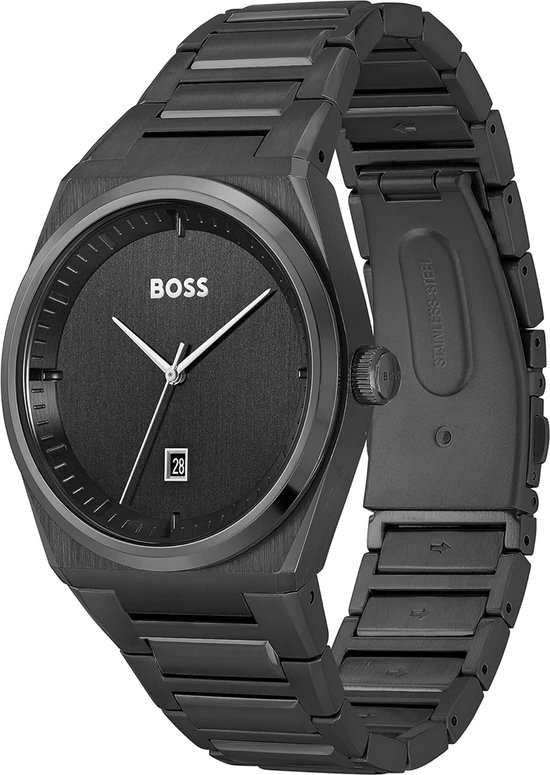 Hugo Boss Steer 1513994 Horloge - Staal - Zwart - Ø 42 mm