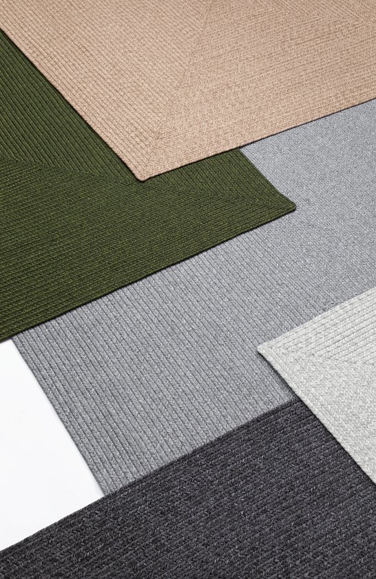 Tapis pour l'intérieur et l'extérieur - Réversible - Aspect sisal - Résistant aux intempéries - Salon Balcon Cuisine - Handgemaakt - Tapis de jardin - Style Boho moderne en jute - Vert - 120cm x 170cm