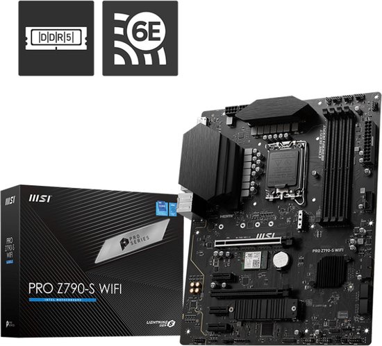 Foto: Msi pro z790 s wifi moederbord atx socket lga1700 intel z790 ddr5 realtek alc897 2 5gbps lan