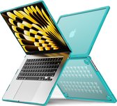 Mobigear Laptophoes geschikt voor Apple MacBook Air 15 Inch (2023-2024) Hoes Hardshell Laptopcover MacBook Case | Mobigear Shockproof Pro - Groen - Model A2941