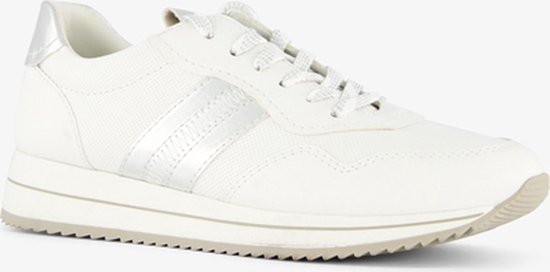 Jana dames sneakers wit zilver - Maat 38