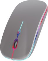 Nuvance - Souris Bluetooth LED sans fil - Ergonomique - RVB - Ordinateur portable et Gaming - Sans fil - Grijs