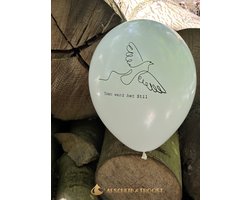 Ballon - Uitvaart ballon - Toen werd het stil - AF-SVB505 - Uitvaart - Crematie - Herdenken - Sterfdag - Afscheid & Troost