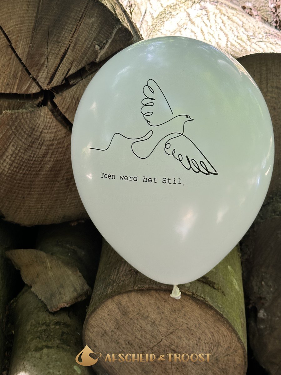Ballon - Uitvaart ballon - Toen werd het stil - AF-SVB505 - Uitvaart - Crematie - Herdenken - Sterfdag - Afscheid & Troost