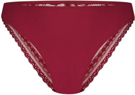Ten Cate Dames Secrets Modal Slip Lace Beet Red L