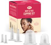 FASCIQ Body & Face Cupping Set - ensemble complet de ventouses en silicone pour le visage et le corps - amélioration de la peau - massage des tissus conjonctifs