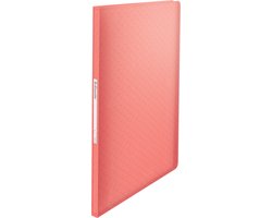 Esselte Colour'Breeze A4 Showalbum met 60 Hoezen - Voor 20 Vellen - voor het Presenteren en Bewaren van Documenten - Koraal