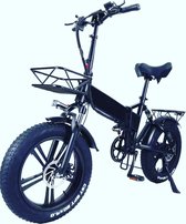 Fattire Engine Pro Fatbike E-bike 1000Watt 25 km/u 20” banden – 7 versnellingen Zwart
