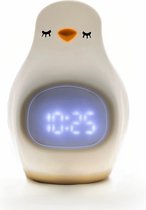 Pom de Pinguïn Kinderwekker - Geel en Wit Licht - Nachtlampje kinderen - Oplaadbaar - Met Dimfunctie - Inclusief Adapter + Handleiding - Slaapwekker - Pinguïn Decoratie