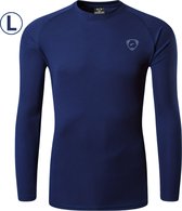 Livano Rash Guard - Surf Shirt - Zwemkleding - UV Beschermende Kleding - Voor Zwemmen - Surfen - Duiken - Marineblauw - Maat L