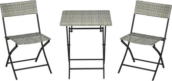 Antiek Aluminium Bistro Set - Tuinset met 2 Stoelen - Tuinsets en Loungesets Antiek Aluminium Bistro Set - Tuinset met 2 Stoelen - Tuinsets en Loungesets