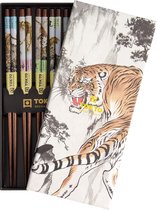 Tokyo Design Studio - Chopsticks Set - Eetstokjes - 5 paar - Tiger