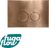 FugaFlow Metal Bedieningsplaat - voor Geberit UP320 inbouwreservoir - dualflush - ronde knoppen - metaal koper