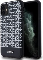 DKNY Repeat Bottom Stripe Back Case ( Compatible MagSafe) - Convient pour Apple iPhone 11 (6,1") - Zwart