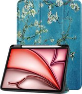 Hoesje Geschikt voor iPad Air 2024 (11 inch) Hoesje Case Hard Cover Hoes Book Case Met Uitsparing Geschikt voor Apple Pencil - Bloesem